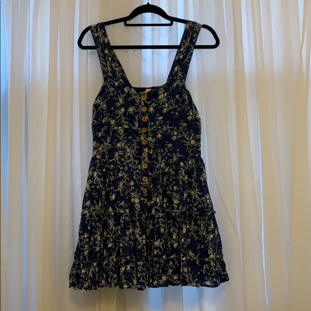 free people navy combo sundress